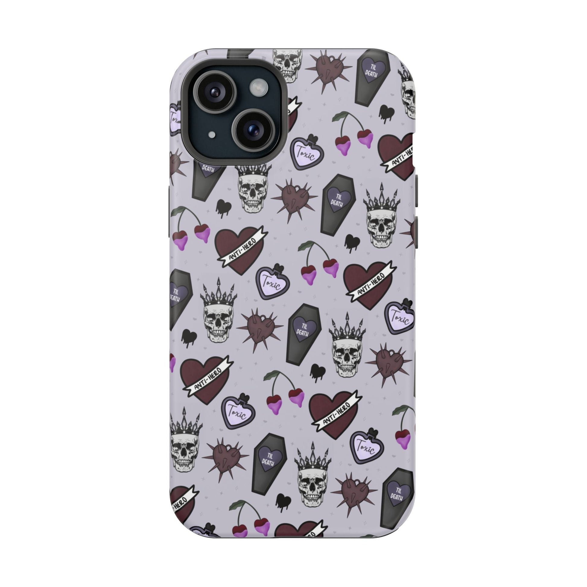 Dark Romance Edgy Skull Phone Cases | Magnetic Tough Cases for Teens & Adults - Awfullynerdy.co