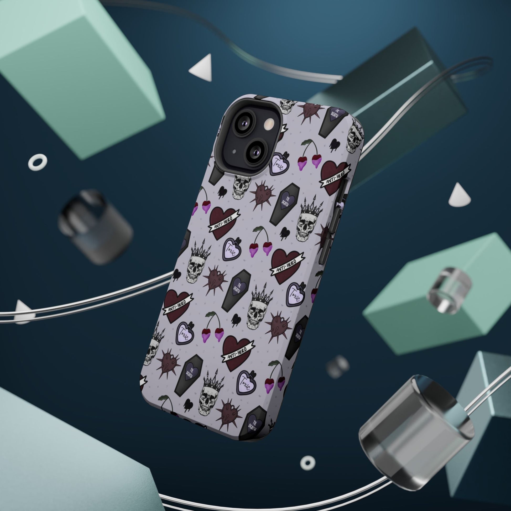 Dark Romance Edgy Skull Phone Cases | Magnetic Tough Cases for Teens & Adults - Awfullynerdy.co