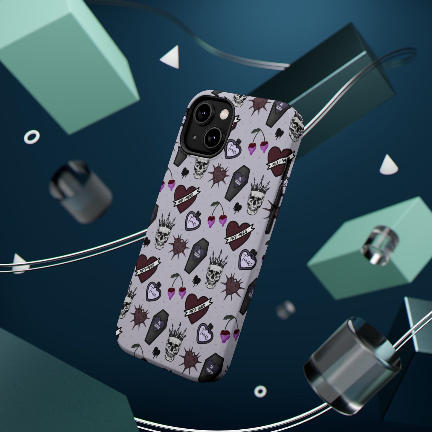 Dark Romance Edgy Skull Phone Cases | Magnetic Tough Cases for Teens & Adults - Awfullynerdy.co