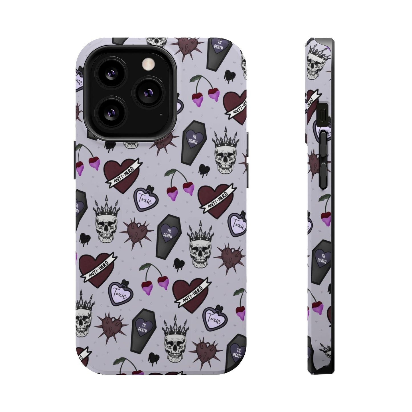Dark Romance Edgy Skull Phone Cases | Magnetic Tough Cases for Teens & Adults - Awfullynerdy.co
