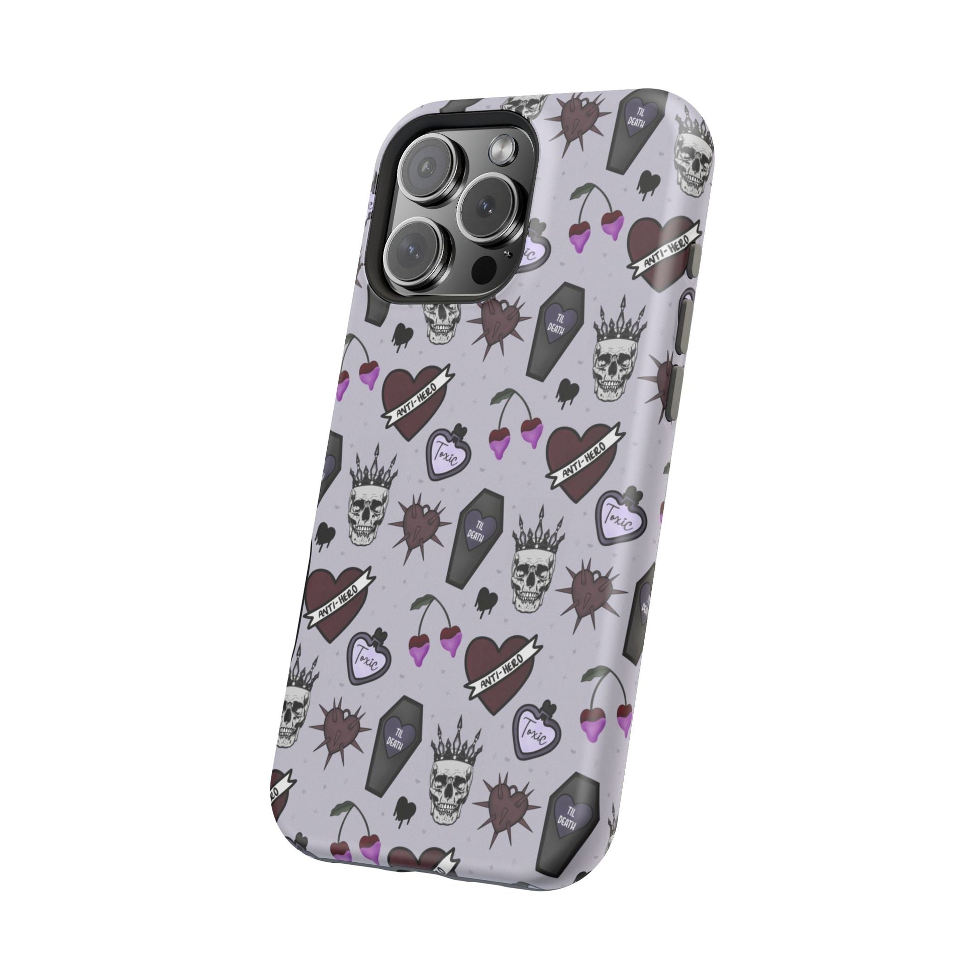 Dark Romance Edgy Skull Phone Cases | Magnetic Tough Cases for Teens & Adults - Awfullynerdy.co