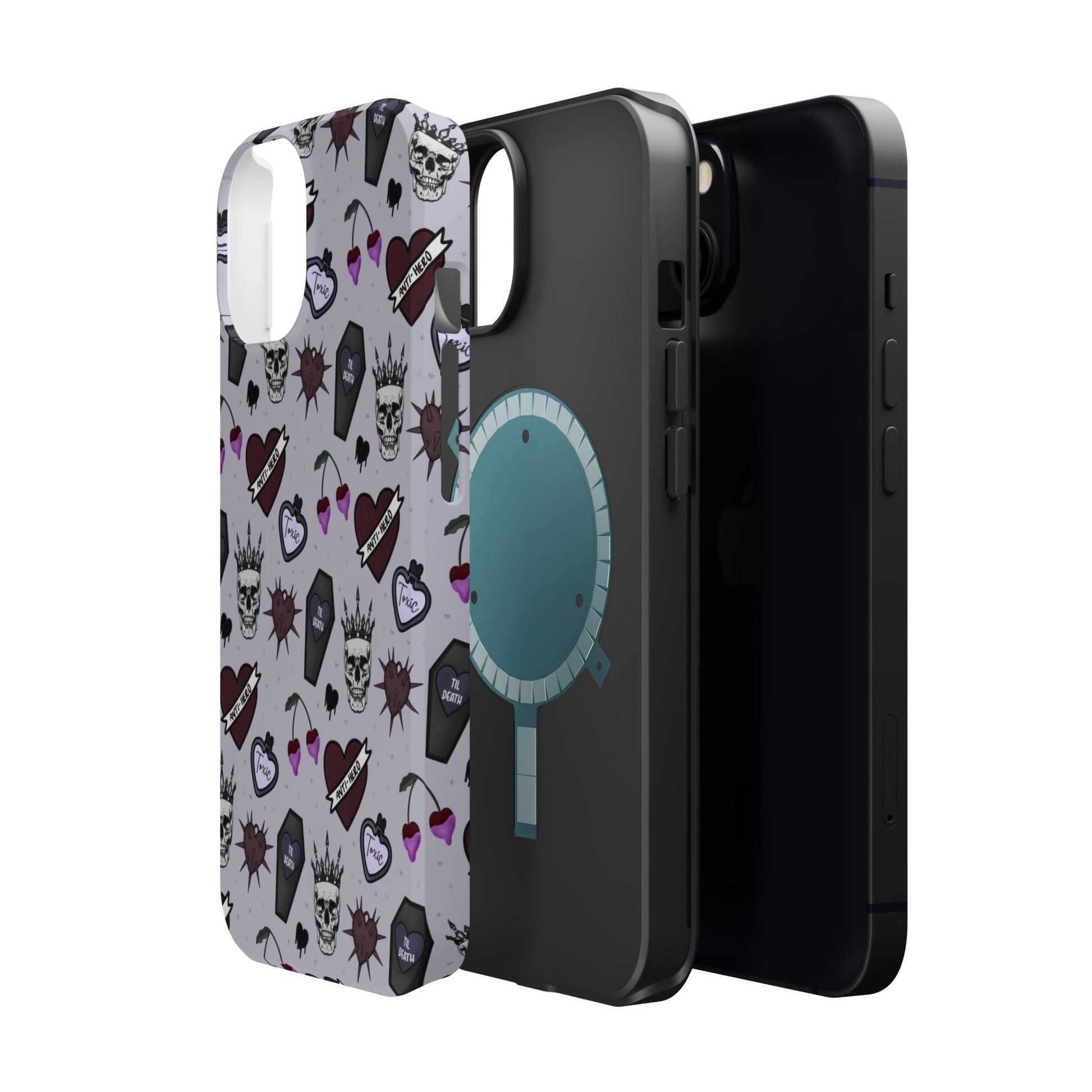 Dark Romance Edgy Skull Phone Cases | Magnetic Tough Cases for Teens & Adults - Awfullynerdy.co