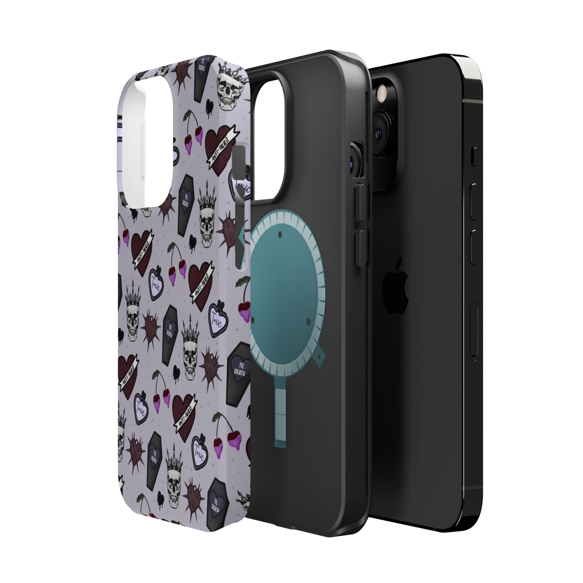 Dark Romance Edgy Skull Phone Cases | Magnetic Tough Cases for Teens & Adults - Awfullynerdy.co