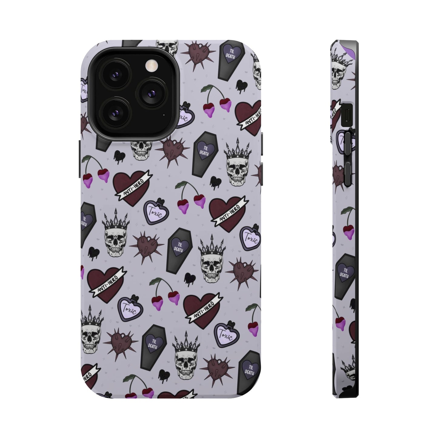 Dark Romance Edgy Skull Phone Cases | Magnetic Tough Cases for Teens & Adults - Awfullynerdy.co
