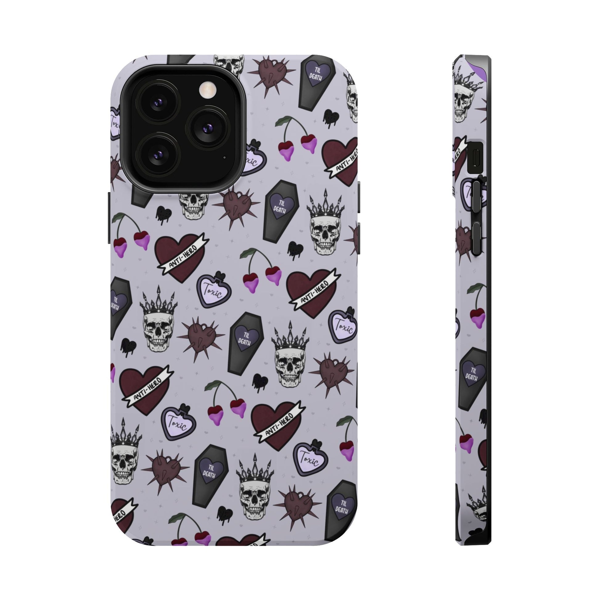 Dark Romance Edgy Skull Phone Cases | Magnetic Tough Cases for Teens & Adults - Awfullynerdy.co