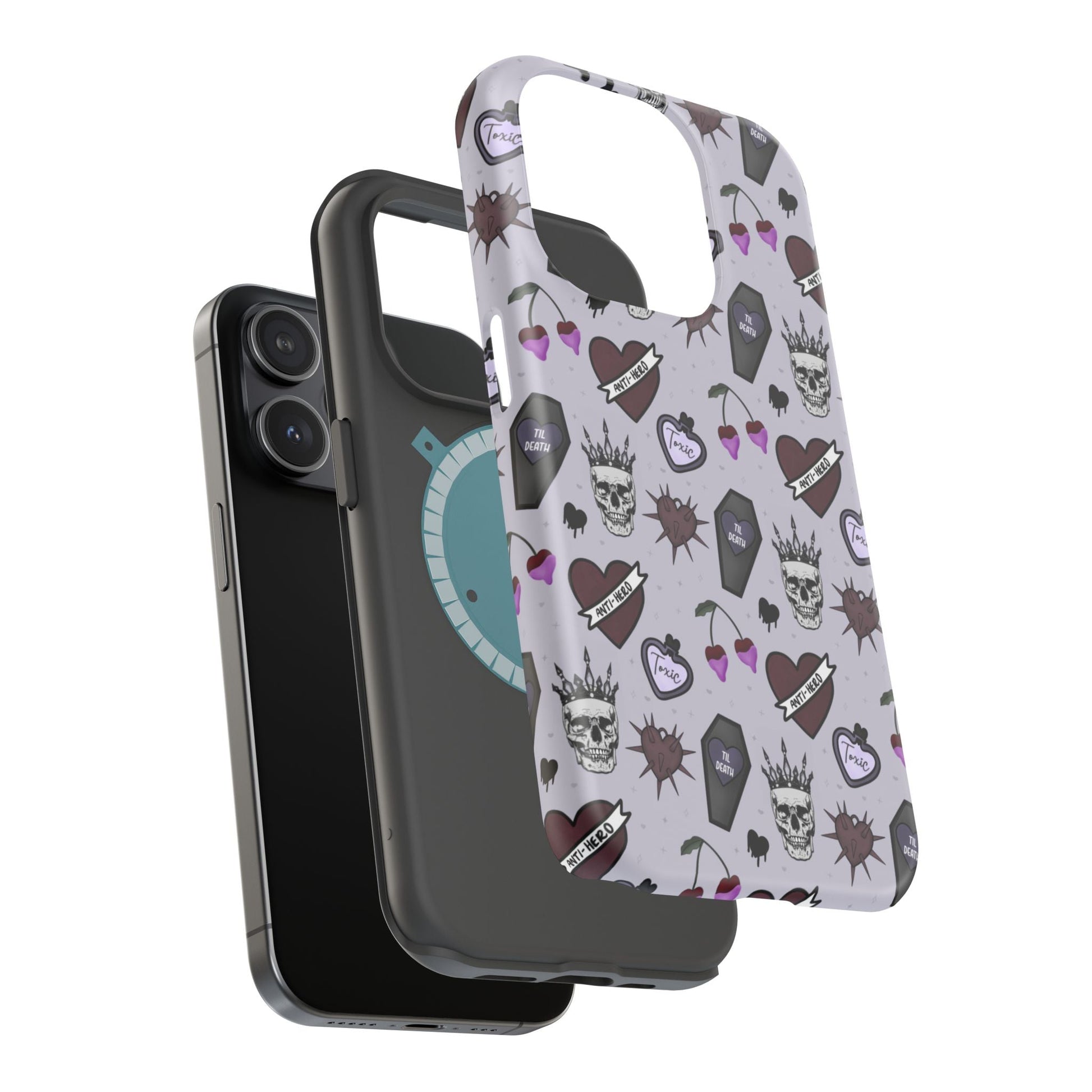 Dark Romance Edgy Skull Phone Cases | Magnetic Tough Cases for Teens & Adults - Awfullynerdy.co