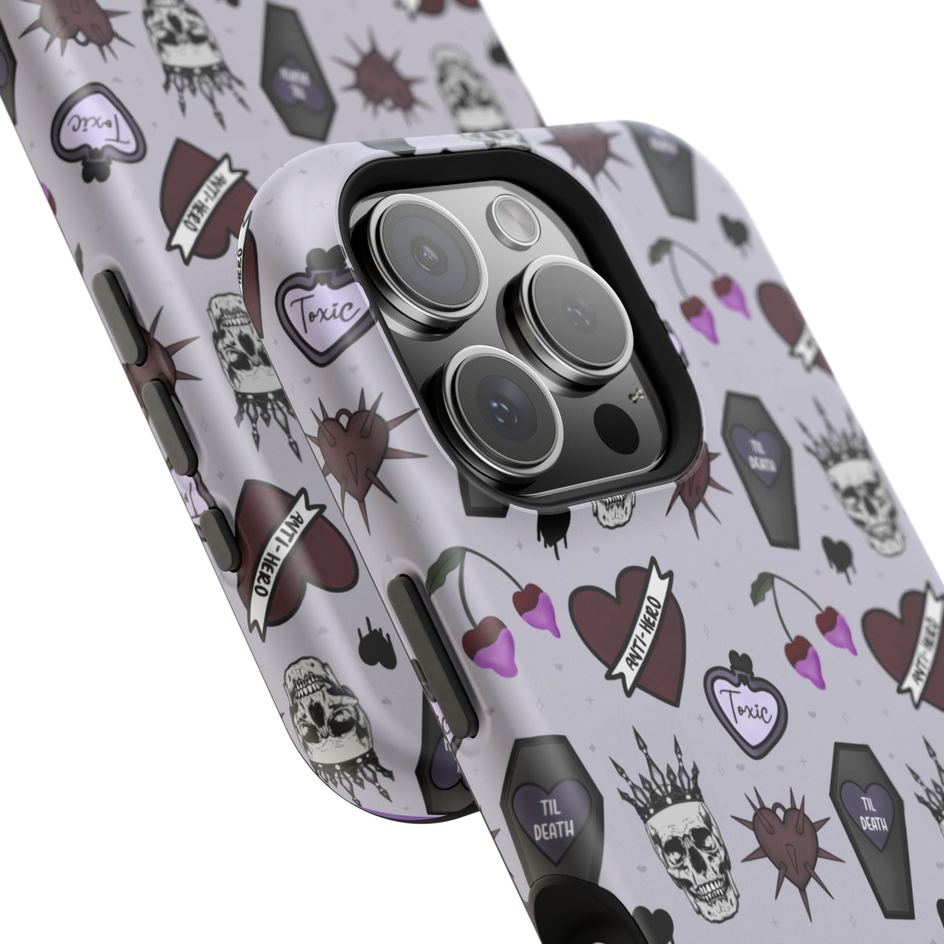 Dark Romance Edgy Skull Phone Cases | Magnetic Tough Cases for Teens & Adults - Awfullynerdy.co