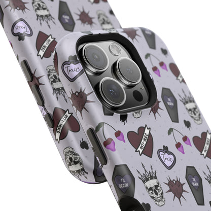Dark Romance Edgy Skull Phone Cases | Magnetic Tough Cases for Teens & Adults - Awfullynerdy.co