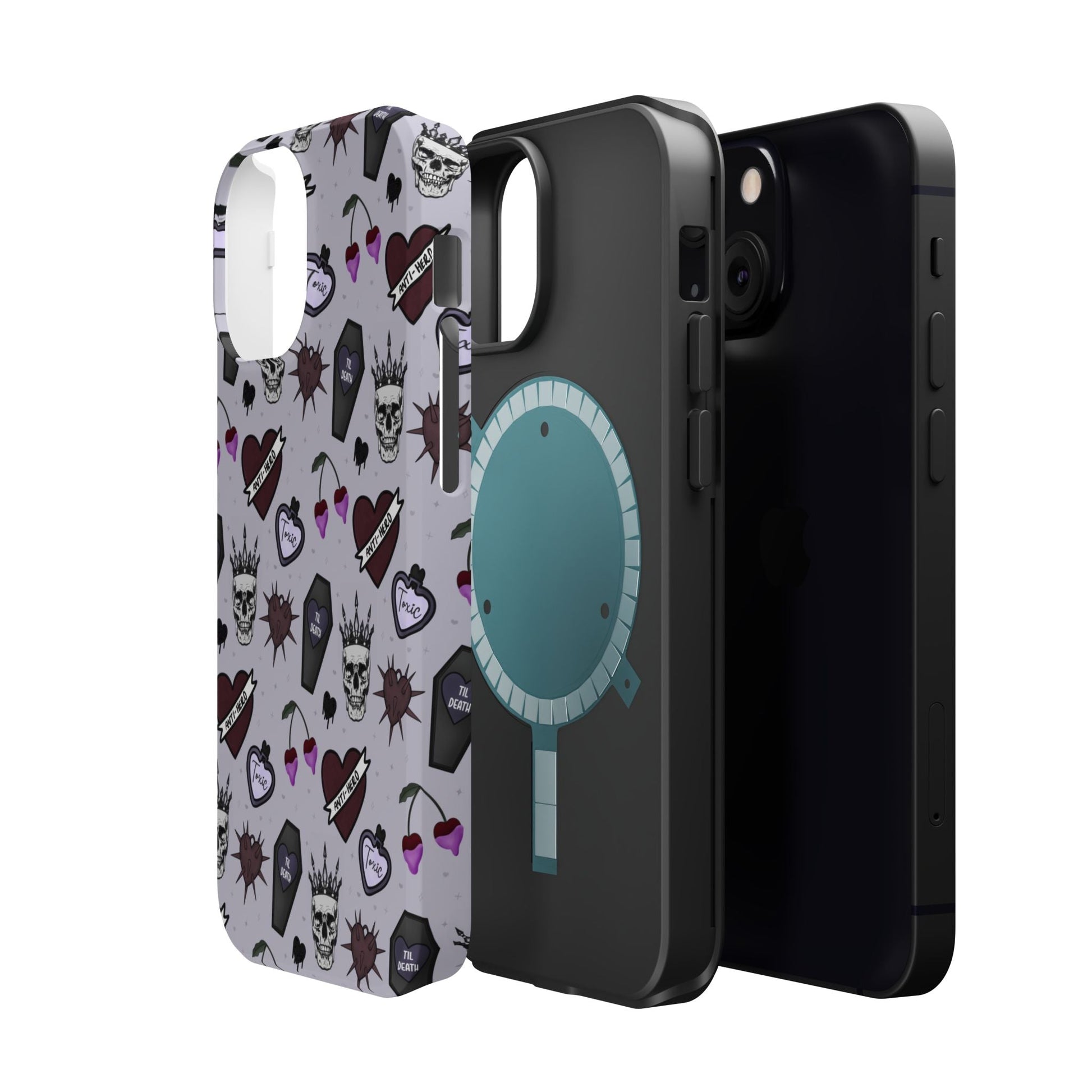 Dark Romance Edgy Skull Phone Cases | Magnetic Tough Cases for Teens & Adults - Awfullynerdy.co