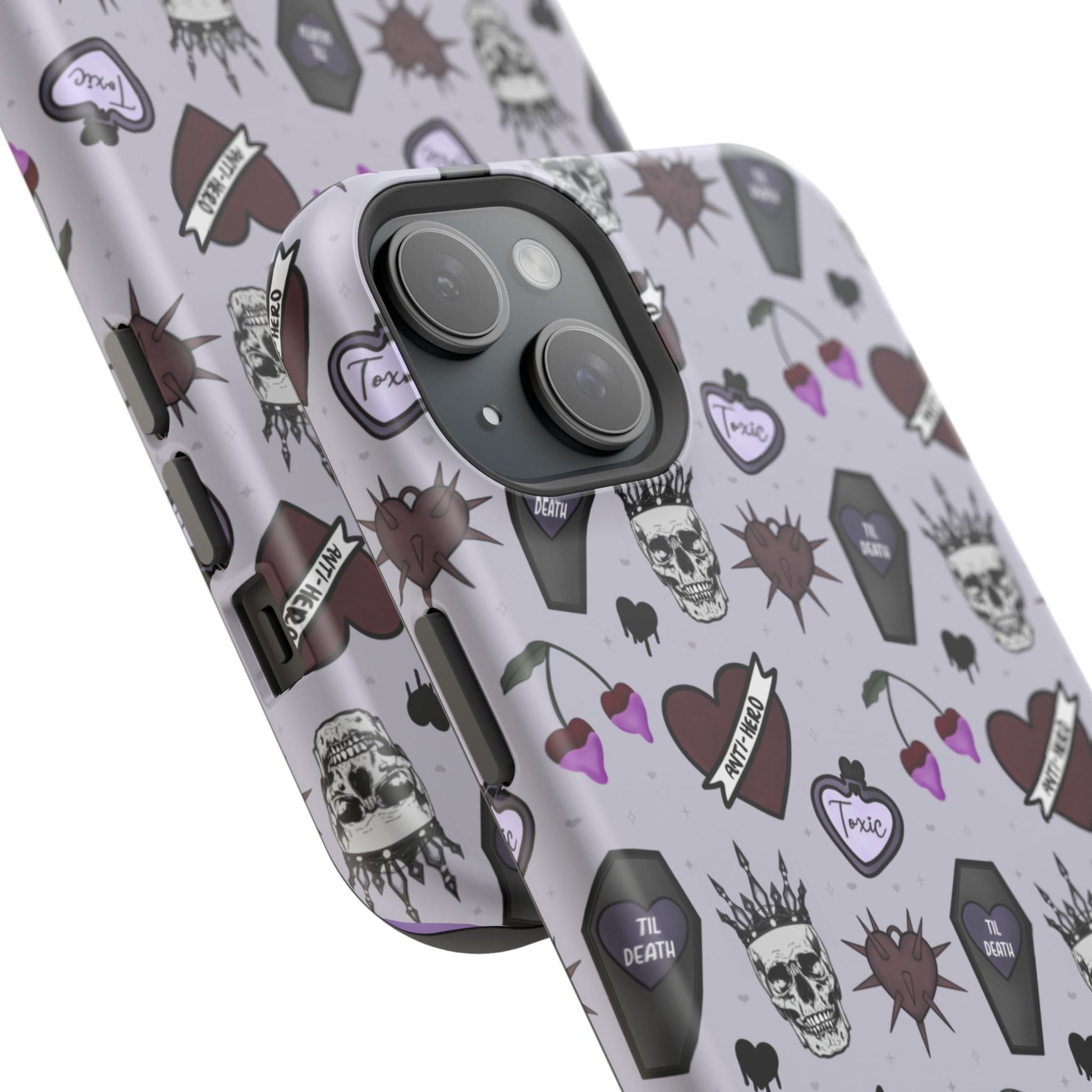 Dark Romance Edgy Skull Phone Cases | Magnetic Tough Cases for Teens & Adults - Awfullynerdy.co