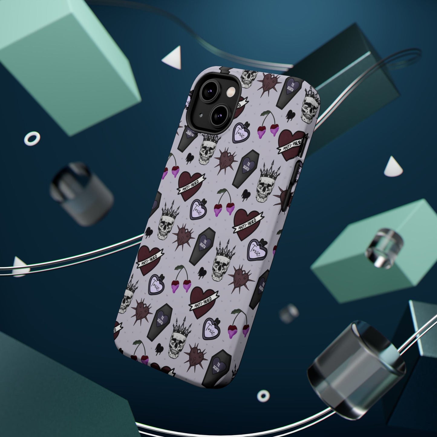 Dark Romance Edgy Skull Phone Cases | Magnetic Tough Cases for Teens & Adults - Awfullynerdy.co