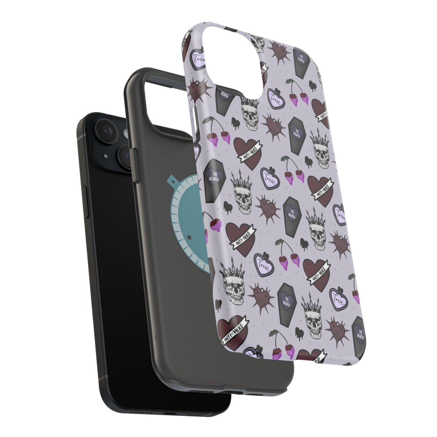 Dark Romance Edgy Skull Phone Cases | Magnetic Tough Cases for Teens & Adults - Awfullynerdy.co