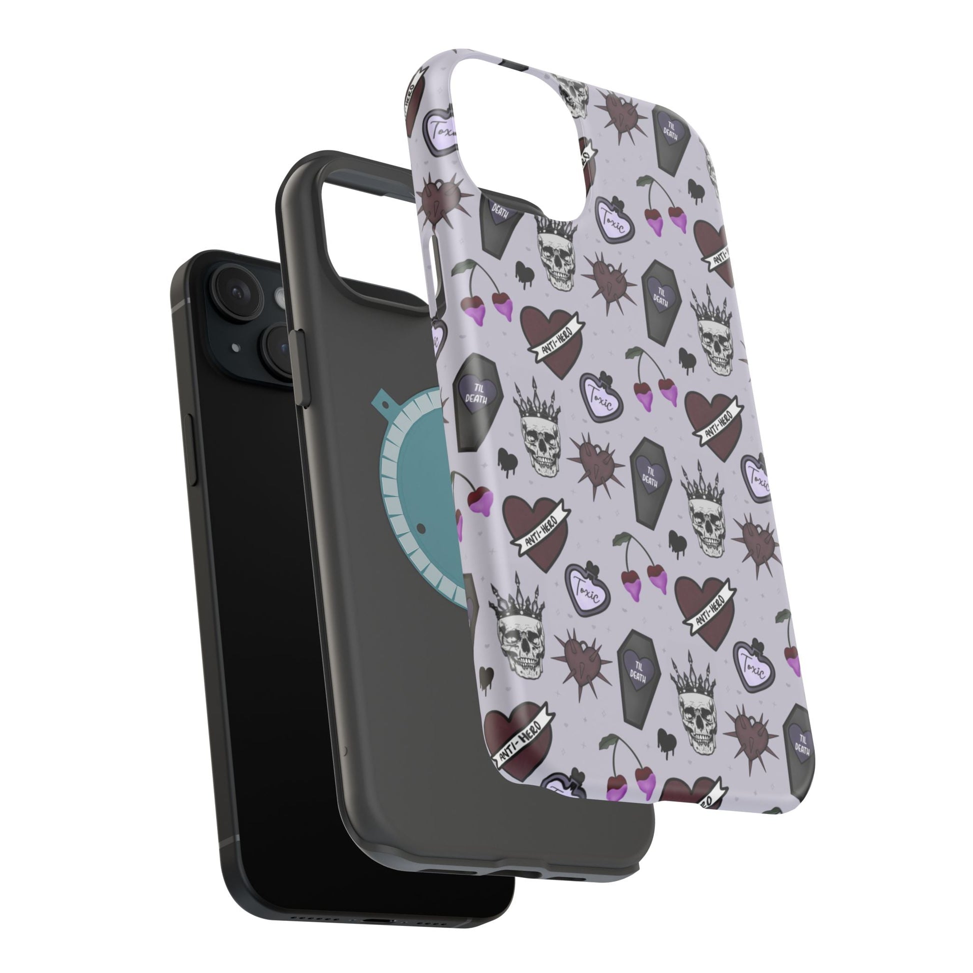 Dark Romance Edgy Skull Phone Cases | Magnetic Tough Cases for Teens & Adults - Awfullynerdy.co