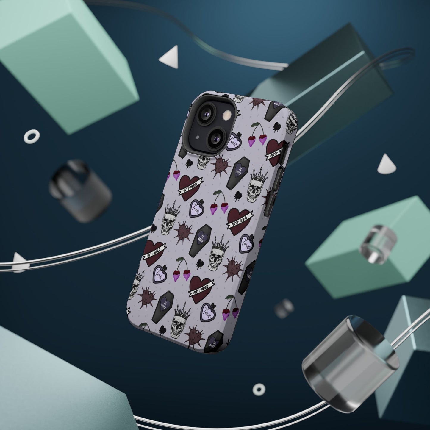 Dark Romance Edgy Skull Phone Cases | Magnetic Tough Cases for Teens & Adults - Awfullynerdy.co