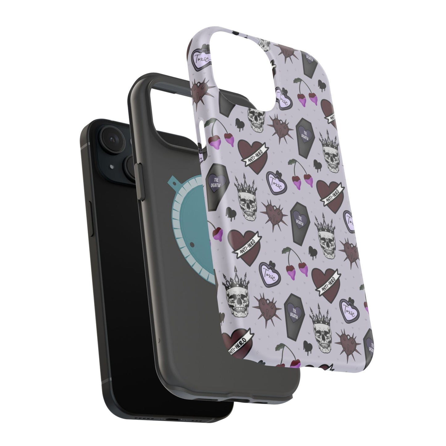 Dark Romance Edgy Skull Phone Cases | Magnetic Tough Cases for Teens & Adults - Awfullynerdy.co