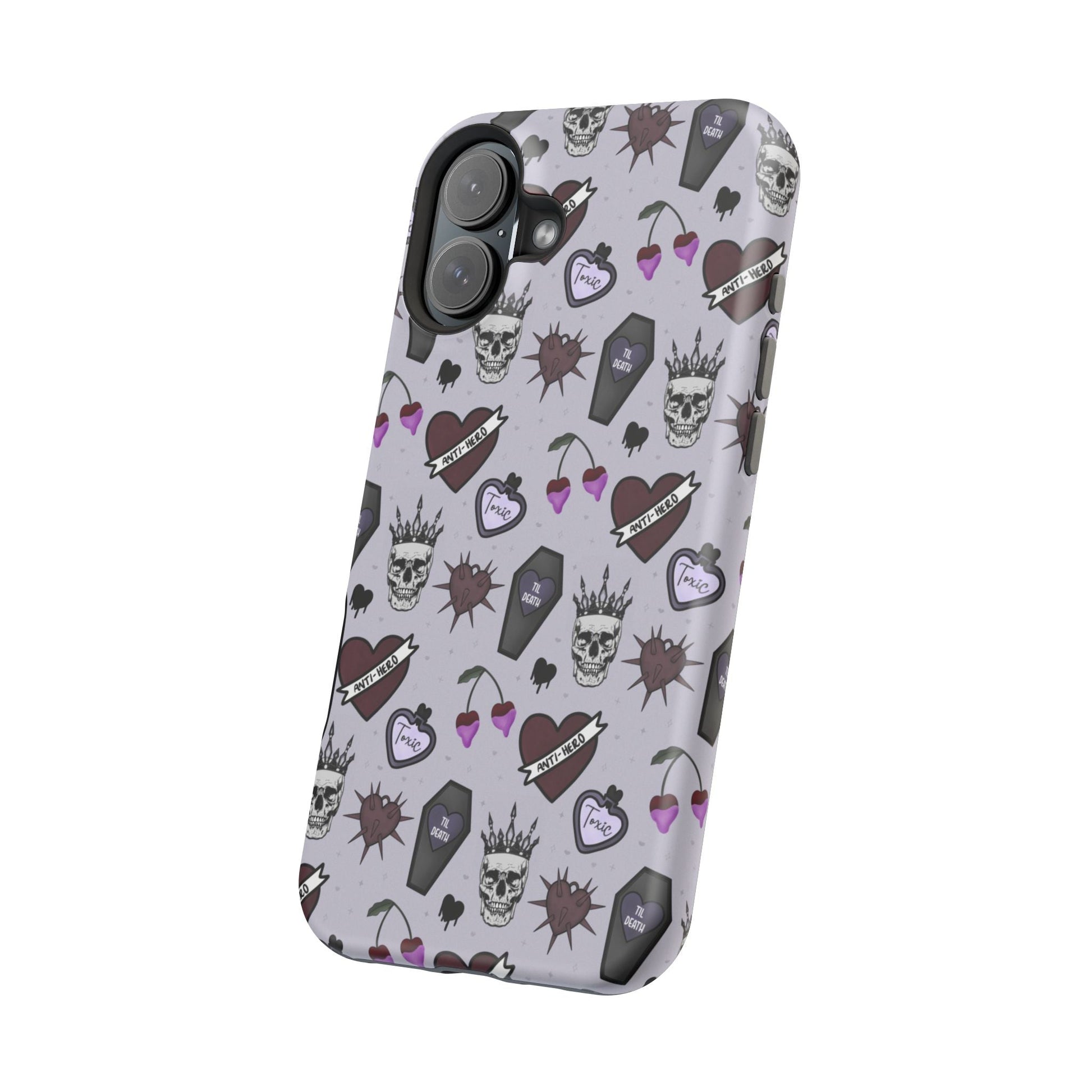 Dark Romance Edgy Skull Phone Cases | Magnetic Tough Cases for Teens & Adults - Awfullynerdy.co