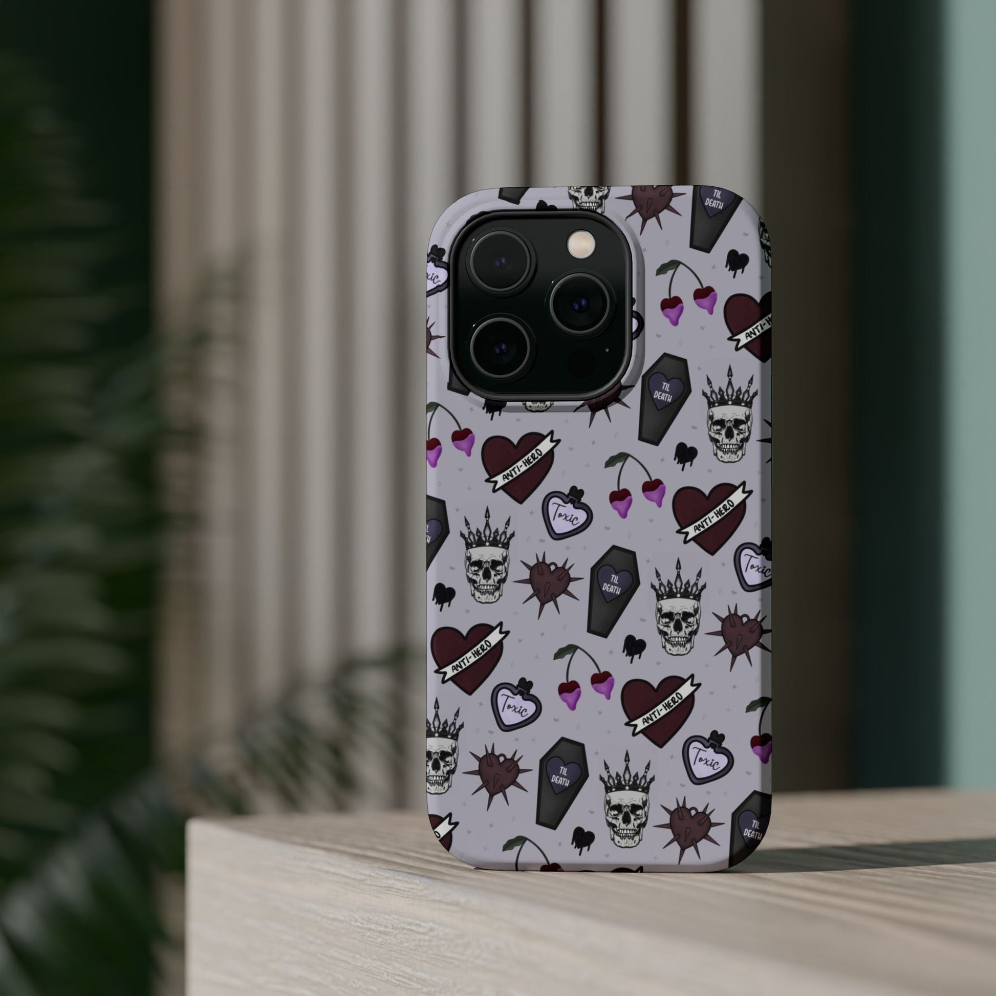 Dark Romance Edgy Skull Phone Cases | Magnetic Tough Cases for Teens & Adults - Awfullynerdy.co