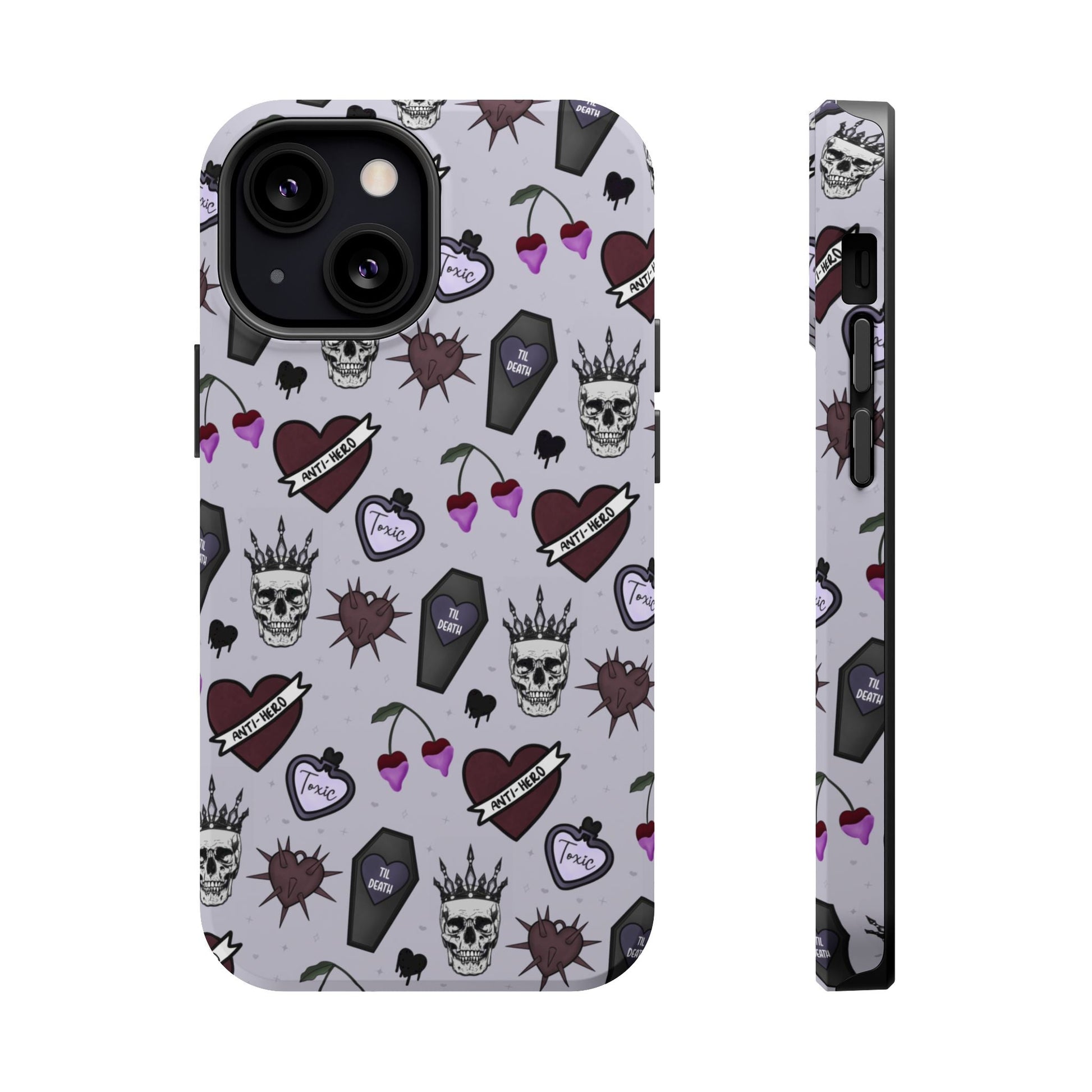 Dark Romance Edgy Skull Phone Cases | Magnetic Tough Cases for Teens & Adults - Awfullynerdy.co