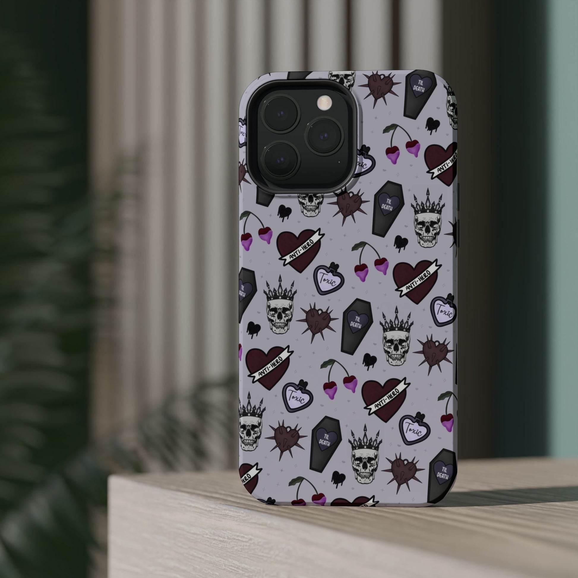 Dark Romance Edgy Skull Phone Cases | Magnetic Tough Cases for Teens & Adults - Awfullynerdy.co