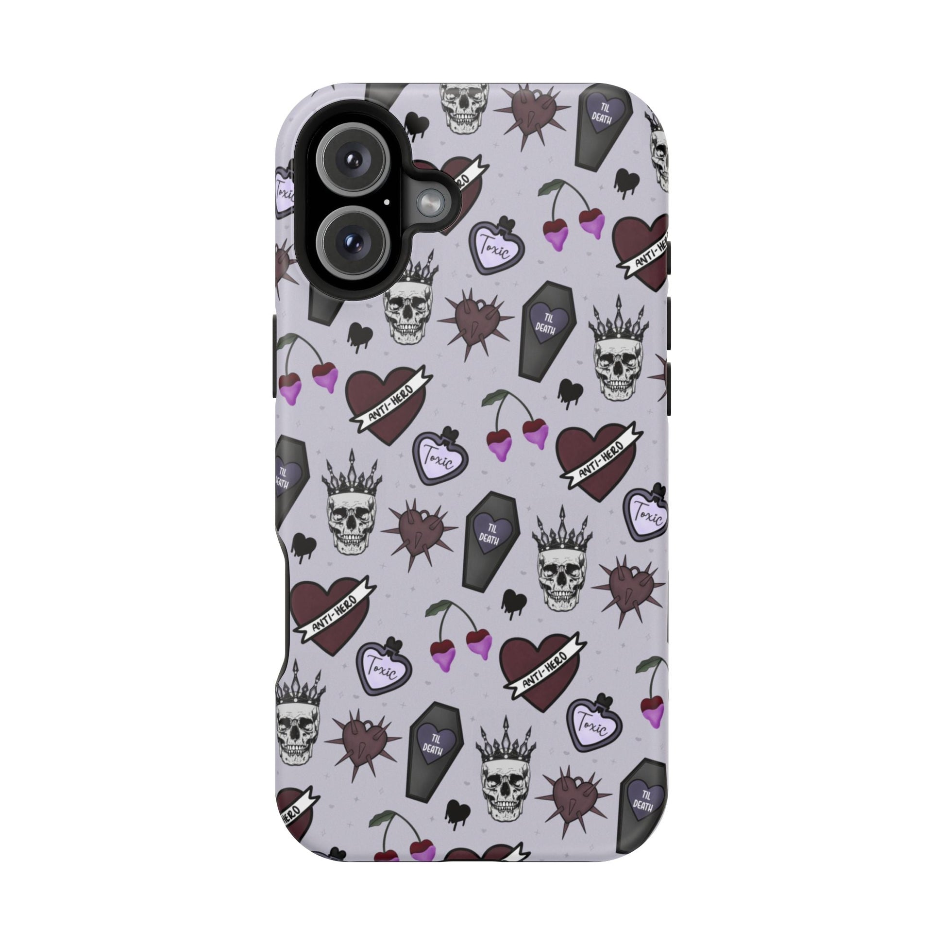 Dark Romance Edgy Skull Phone Cases | Magnetic Tough Cases for Teens & Adults - Awfullynerdy.co