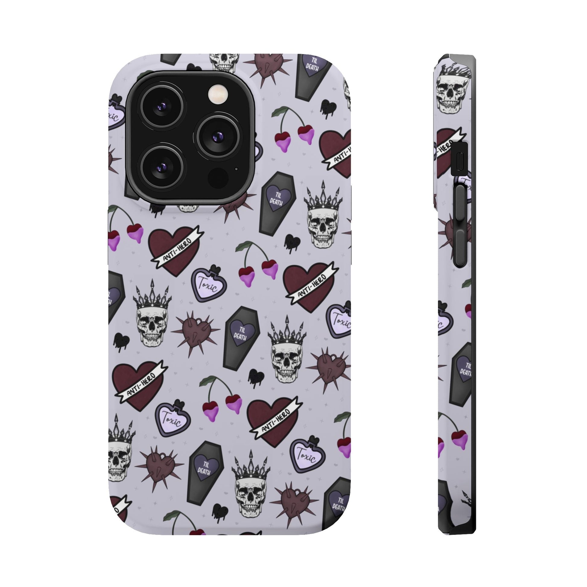 Dark Romance Edgy Skull Phone Cases | Magnetic Tough Cases for Teens & Adults - Awfullynerdy.co