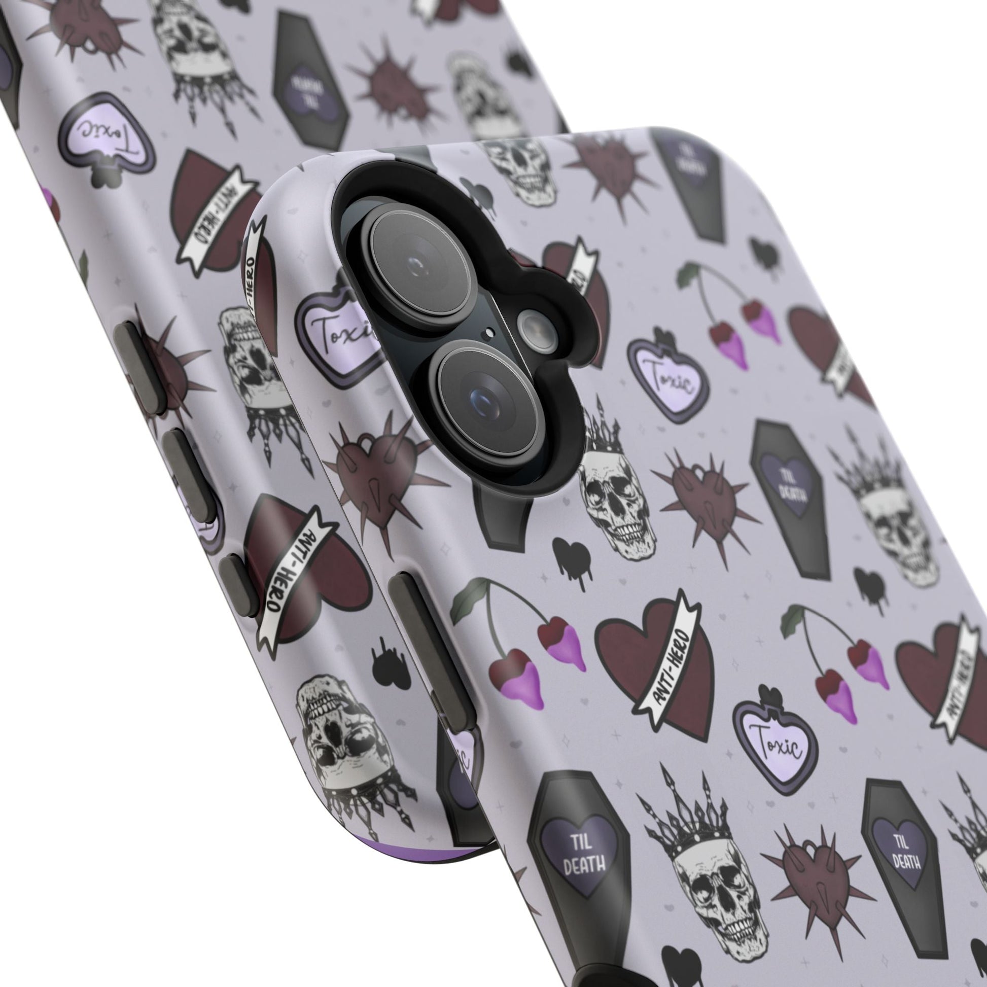 Dark Romance Edgy Skull Phone Cases | Magnetic Tough Cases for Teens & Adults - Awfullynerdy.co