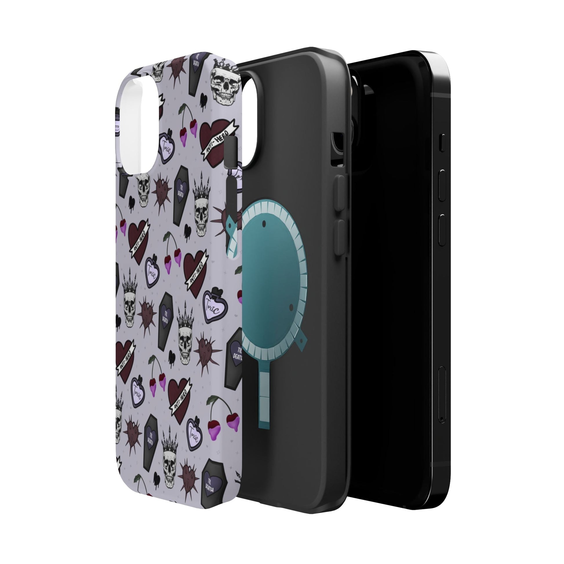 Dark Romance Edgy Skull Phone Cases | Magnetic Tough Cases for Teens & Adults - Awfullynerdy.co