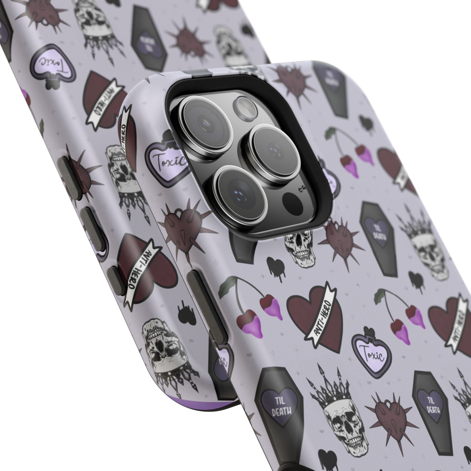 Dark Romance Edgy Skull Phone Cases | Magnetic Tough Cases for Teens & Adults - Awfullynerdy.co