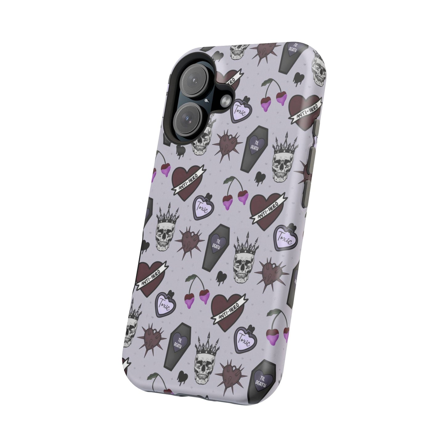 Dark Romance Edgy Skull Phone Cases | Magnetic Tough Cases for Teens & Adults - Awfullynerdy.co