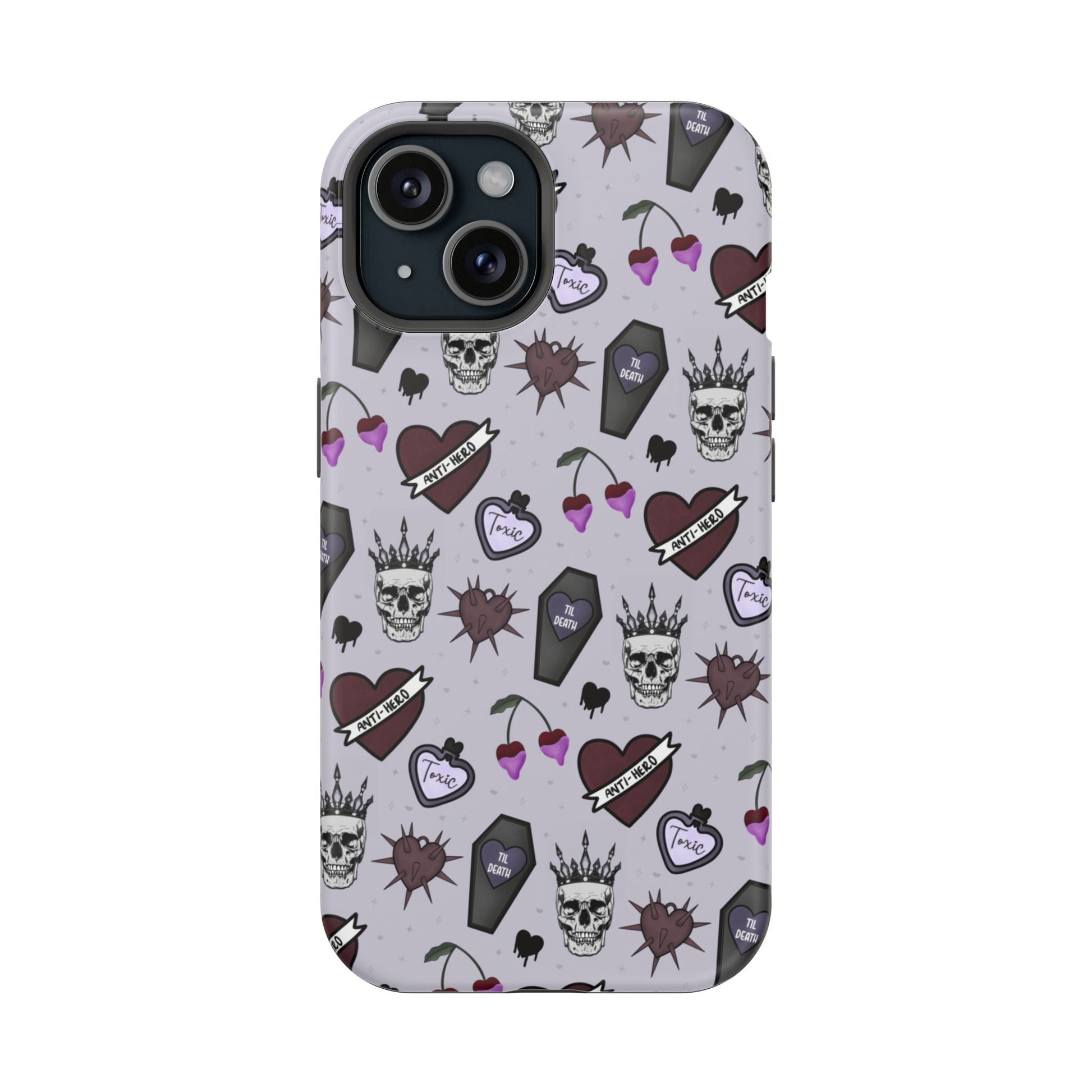 Dark Romance Edgy Skull Phone Cases | Magnetic Tough Cases for Teens & Adults - Awfullynerdy.co