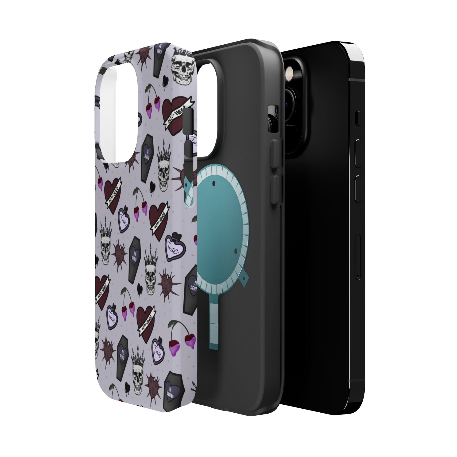 Dark Romance Edgy Skull Phone Cases | Magnetic Tough Cases for Teens & Adults - Awfullynerdy.co