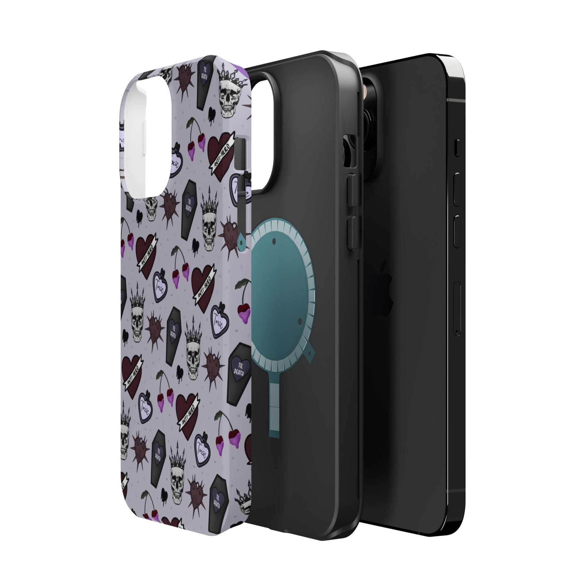 Dark Romance Edgy Skull Phone Cases | Magnetic Tough Cases for Teens & Adults - Awfullynerdy.co