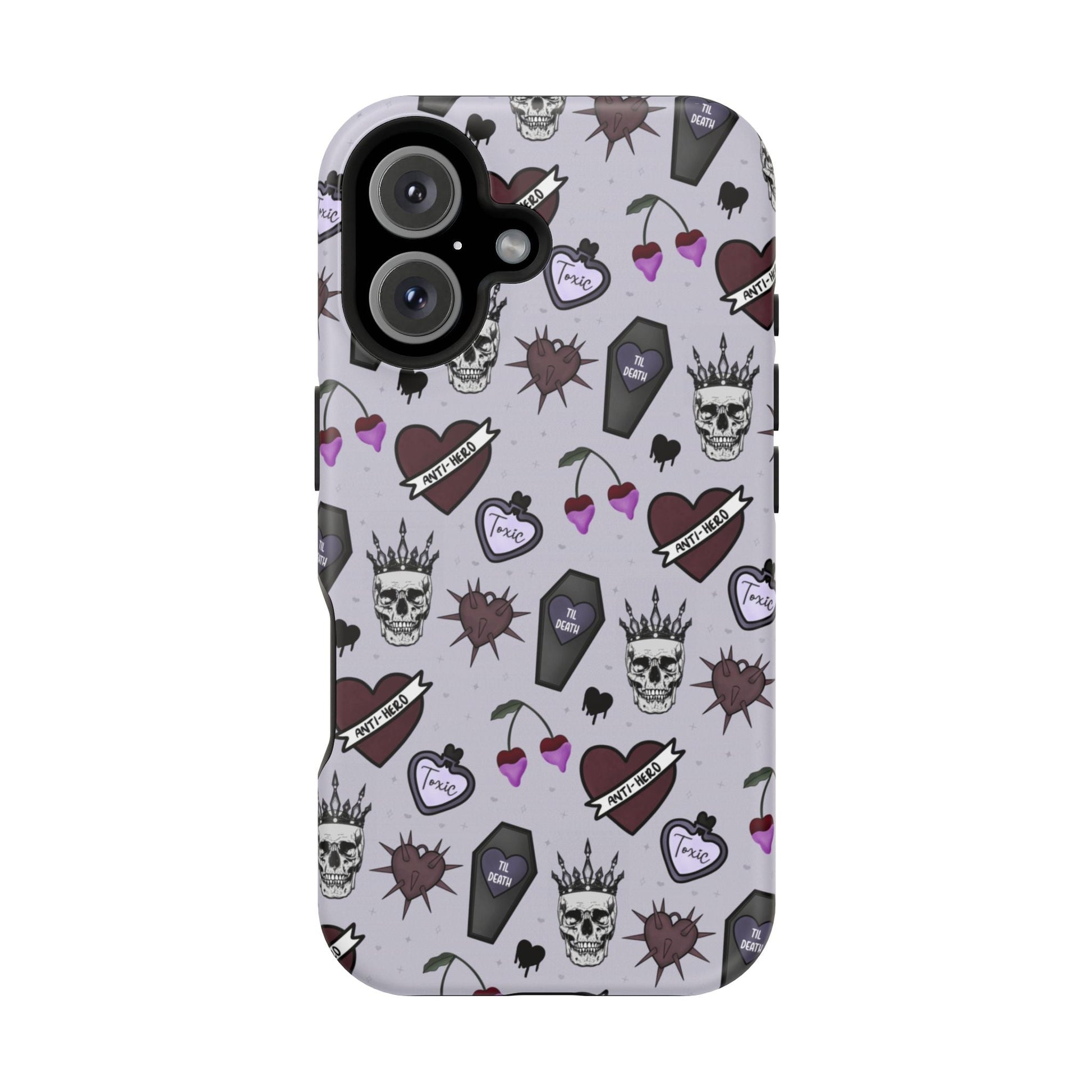 Dark Romance Edgy Skull Phone Cases | Magnetic Tough Cases for Teens & Adults - Awfullynerdy.co