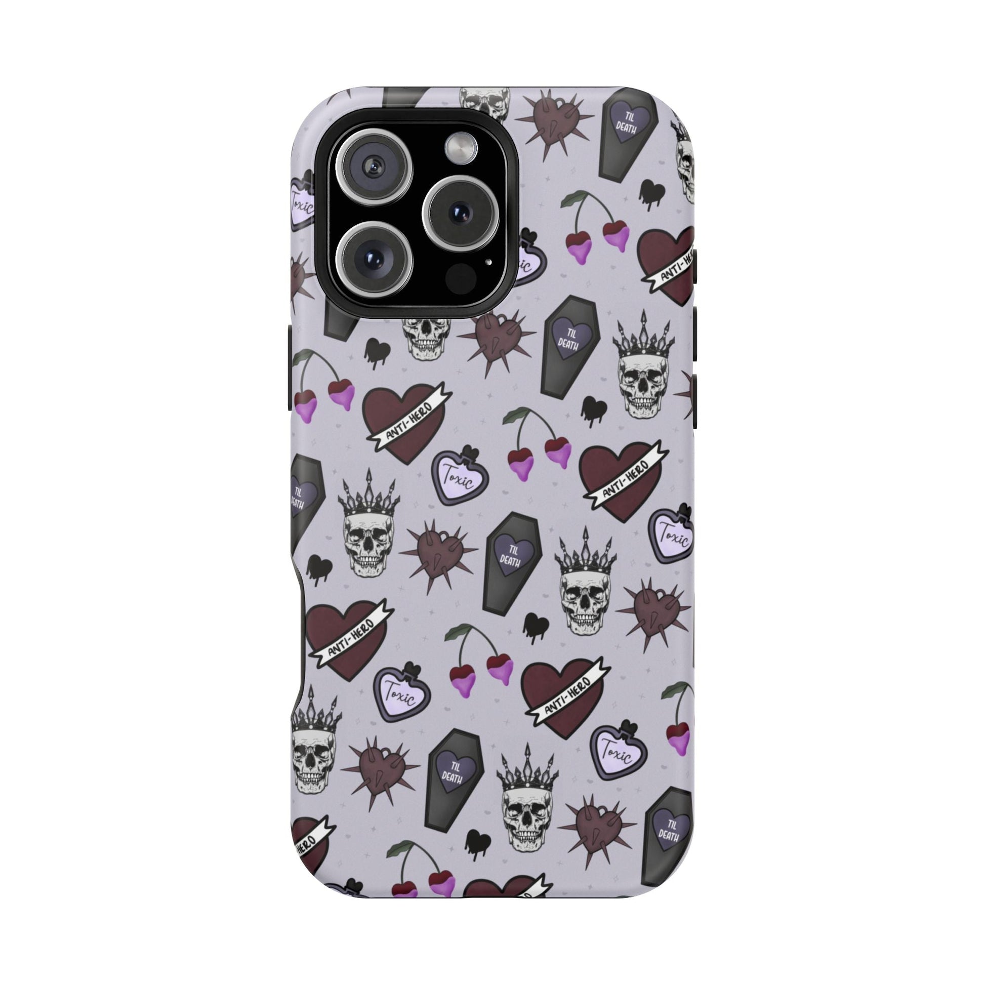 Dark Romance Edgy Skull Phone Cases | Magnetic Tough Cases for Teens & Adults - Awfullynerdy.co