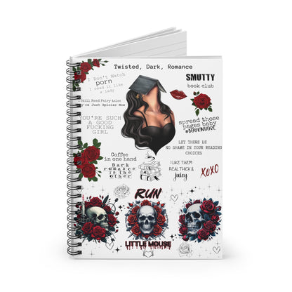 Dark Romance Smut Spiral Notebook - Ruled Line - Awfullynerdy.co