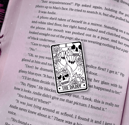 Dark Romance Tarot Card Stickers (Set of 4) or 3x5 Bookmarks | Bookish Stickers | Tarot Aesthetic | Witchy Stickers | Reader Bookmark | Book Lover Gift - Awfullynerdy.co