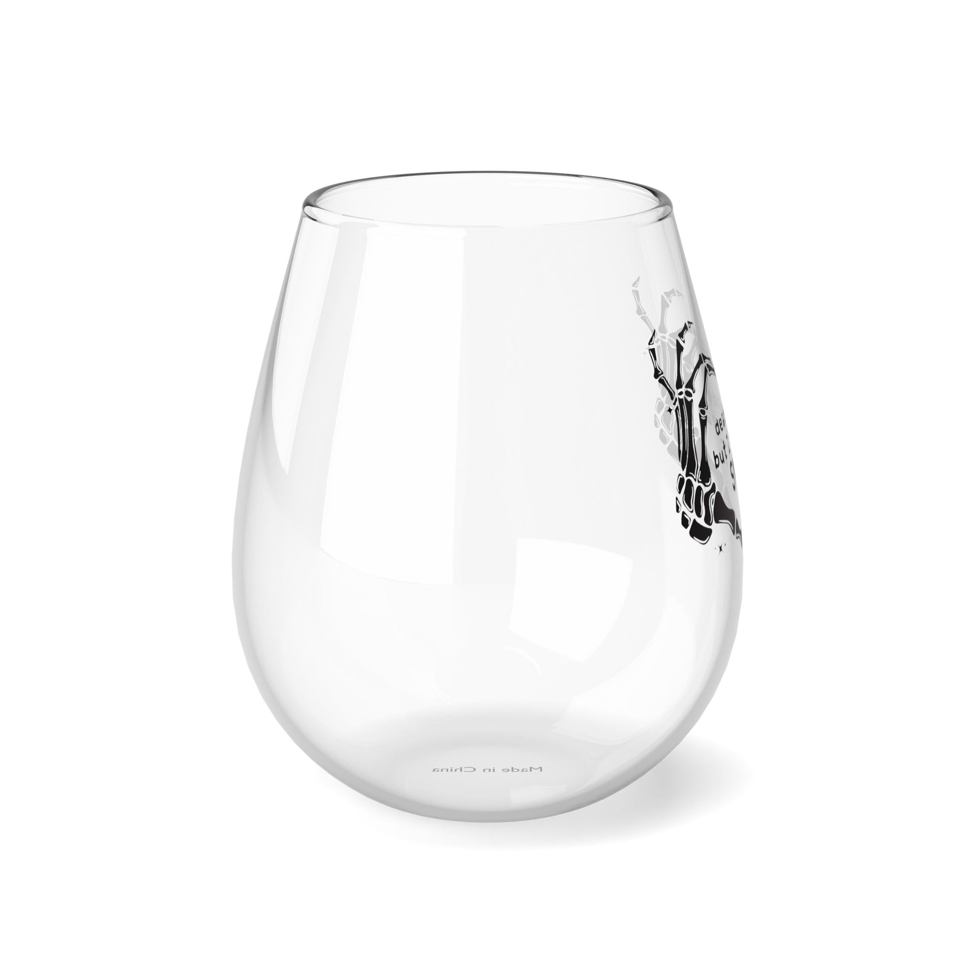 Dead Inside But I Still Read Smut Stemless Wine Glass, 11.75oz - Awfullynerdy.co