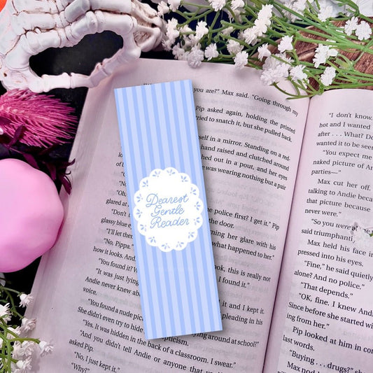Dearest Gentle Reader Bookmark - Awfullynerdy.co