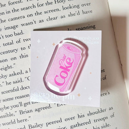 Diet Coke Sparkle Acrylic Pin - Awfullynerdy.co
