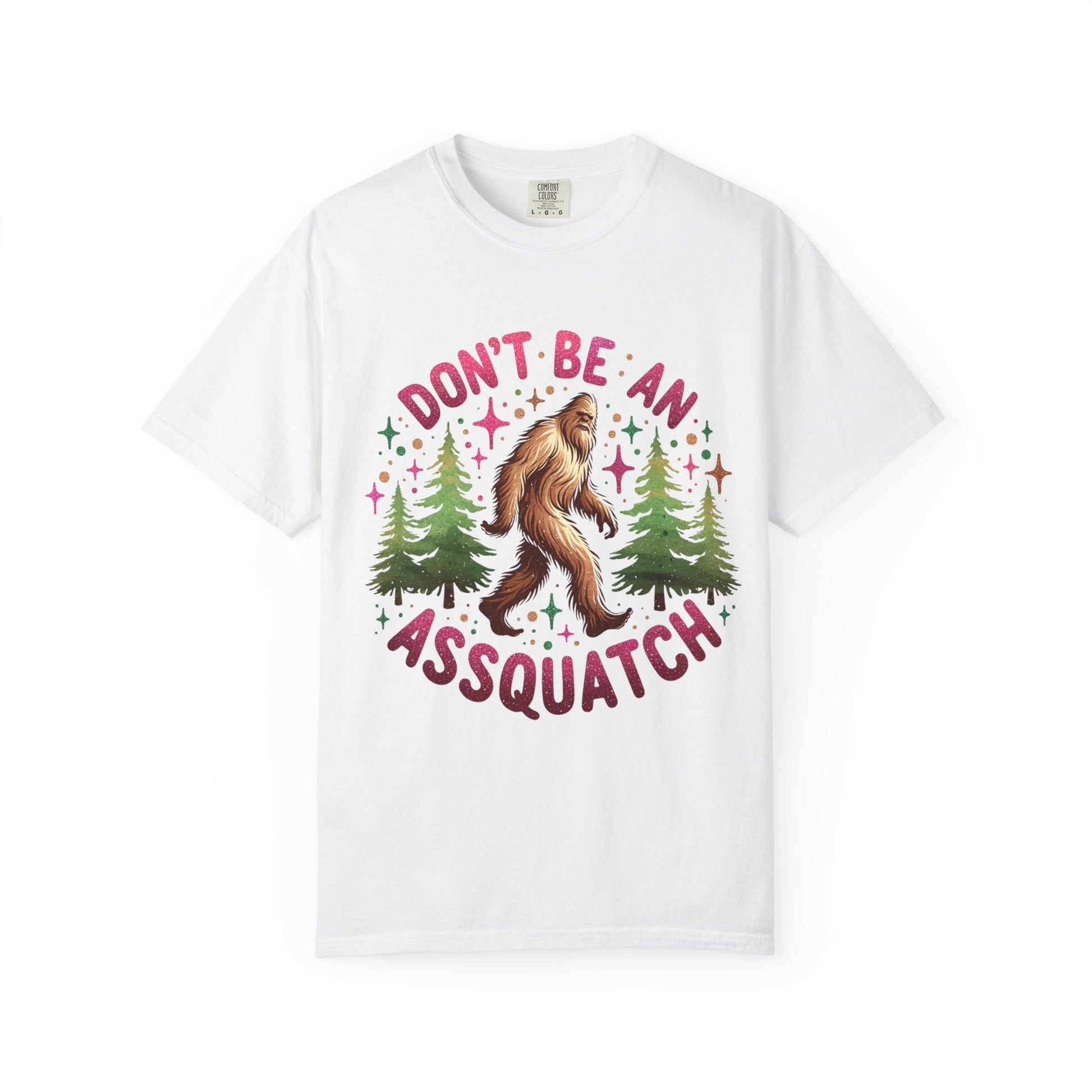 Don’t Be an Assquatch Shirt – Funny Sasquatch Tee, Comfort Colors T-Shirt, Sarcastic Bigfoot Graphic Tee, Sassy Outdoors Shirt, Cryptid Gift - Awfullynerdy.co