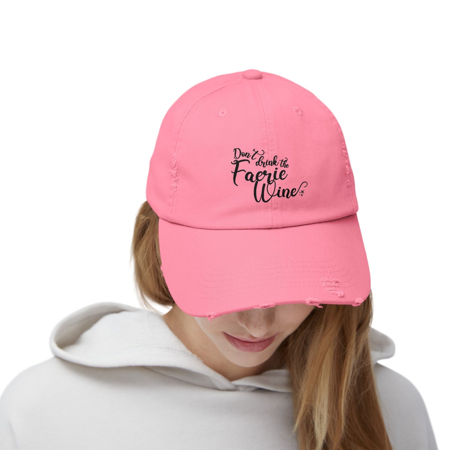 Don’t Drink the Faerie Wine Distressed Cap - Awfullynerdy.co