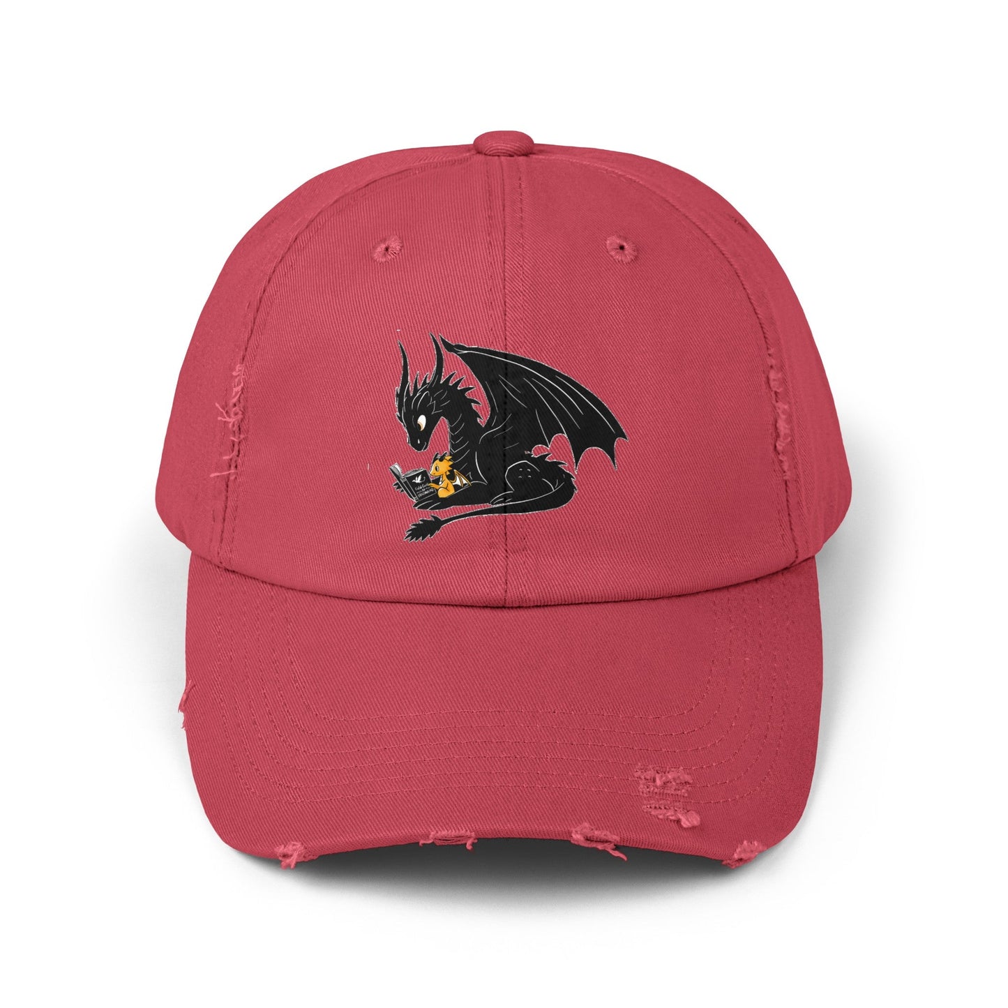 Dragons Reading Fourth Wing Distressed Cap - Awfullynerdy.co