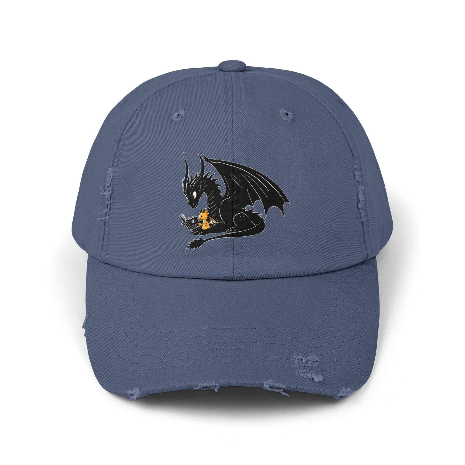 Dragons Reading Fourth Wing Distressed Cap - Awfullynerdy.co