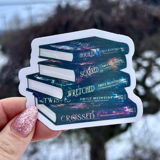 Ever After Series Bookstack Sticker - Awfullynerdy.co