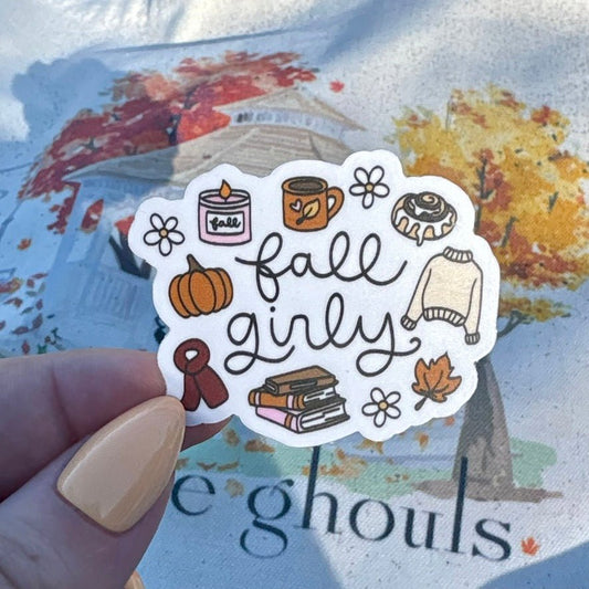 Fall Girly Sticker - Awfullynerdy.co