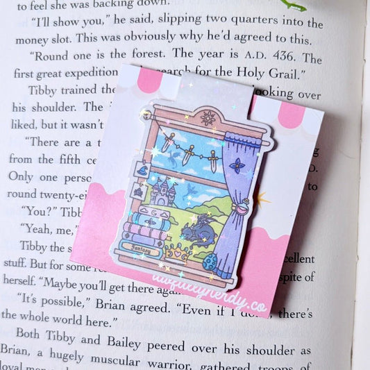 Fantasy and Romance Dual Sided Magnetic Bookmark - Awfullynerdy.co