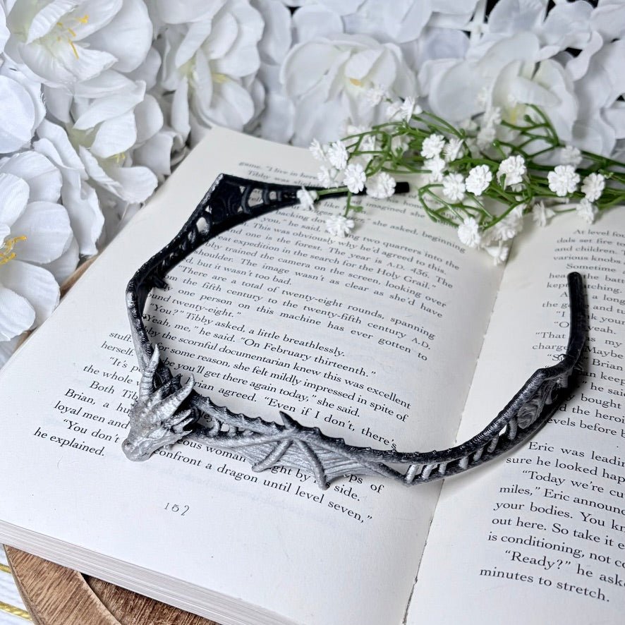 Fantasy dragon crown, 3D printed tiara, lightweight cosplay accessory for adults - Awfullynerdy.co