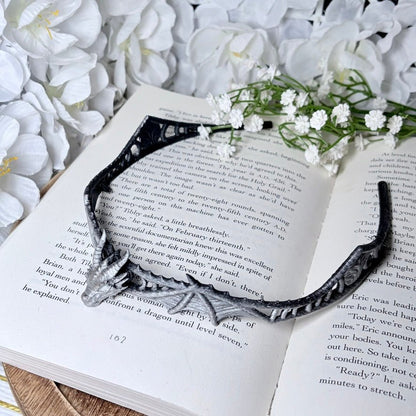 Fantasy dragon crown, 3D printed tiara, lightweight cosplay accessory for adults - Awfullynerdy.co