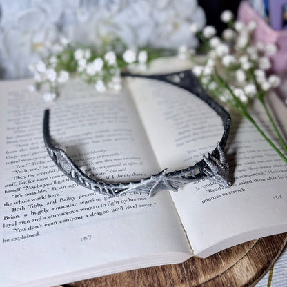 Fantasy dragon crown, 3D printed tiara, lightweight cosplay accessory for adults - Awfullynerdy.co