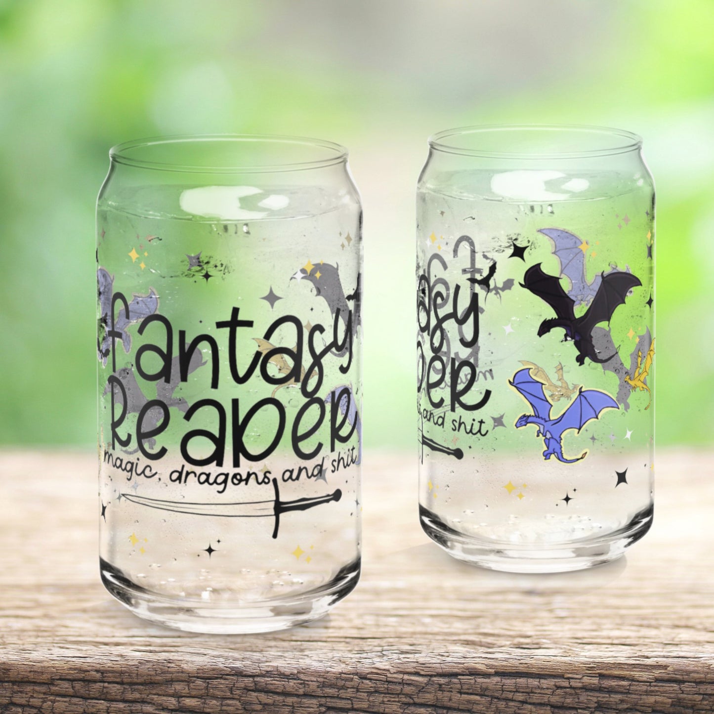 Fantasy Reader Can-shaped glass - Awfullynerdy.co